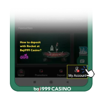 Log in to Baji999 deposit account